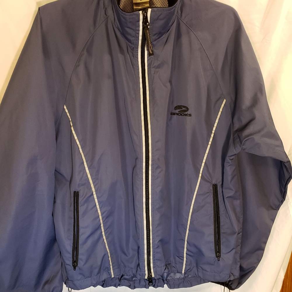 Brooks Jacket With Vented Back, Reflective Strips - image 1